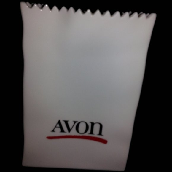 Vtg Avon 100 year celebration beauty ceramic  vase, Bag - Picture 1 of 8